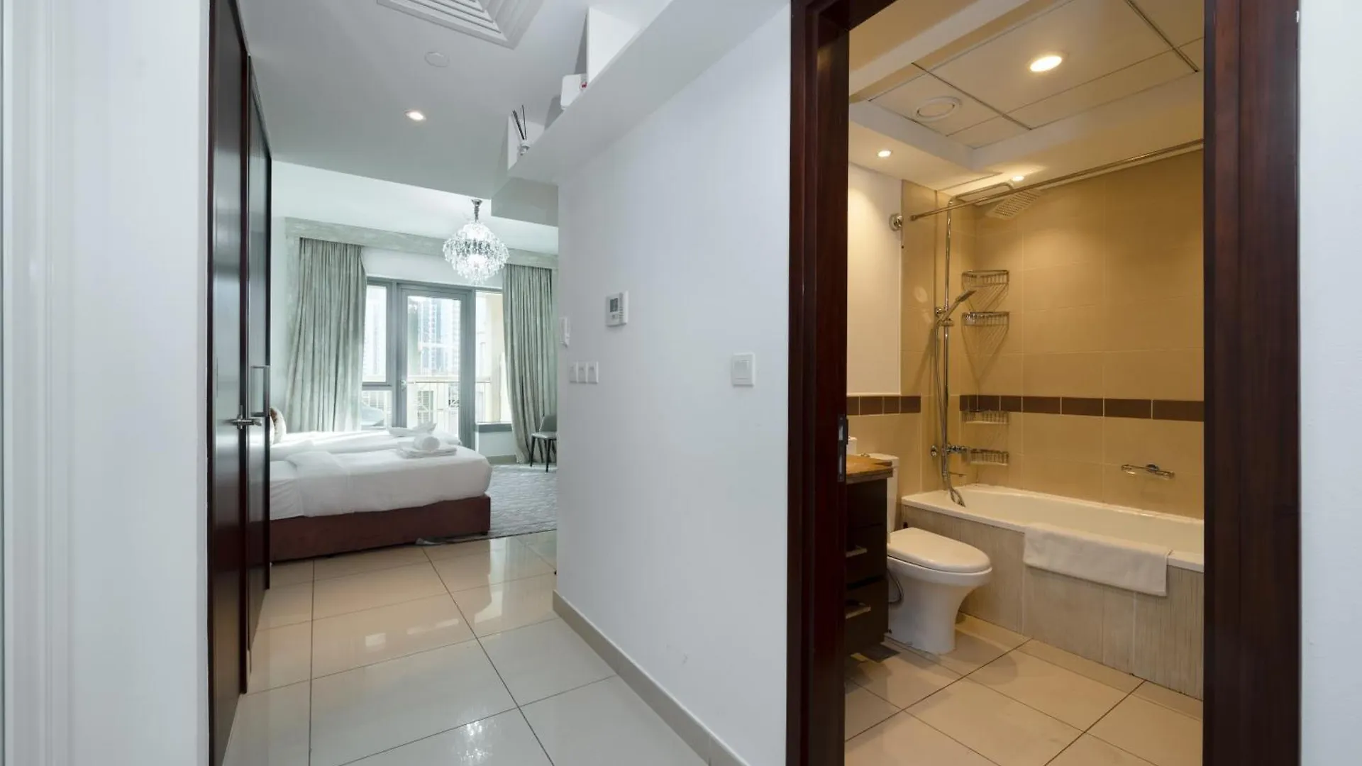 Modern Studio With Twin Beds Downtown Dubaï Appartement